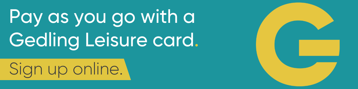Pay as you go with a Gedling Leisure card